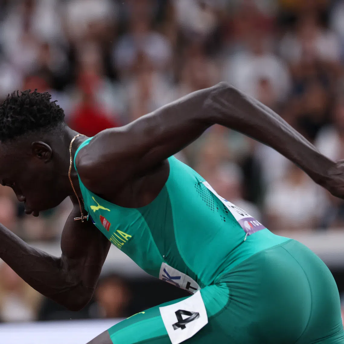 World Athletics Championships Tokyo 2025 - Men's 200m Semi-Final - Japan National Stadium, Tokyo, Japan - September 18, 2025 Australia's Gout Gout in action during the heats REUTERS/Edgar Su