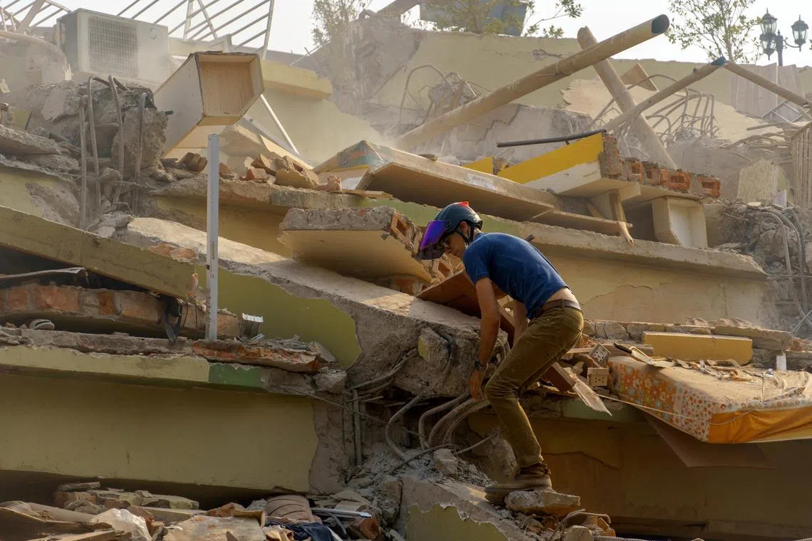 A 7.7-magnitude earthquake struck north-west of the city of Sagaing in central Myanmar on March 28.