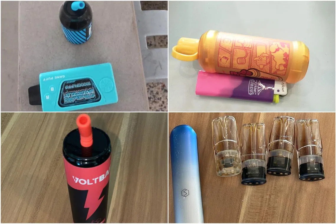 Photos of the various vaporisers taken by student guidance officers from Mr Robert’s post-secondary school. 