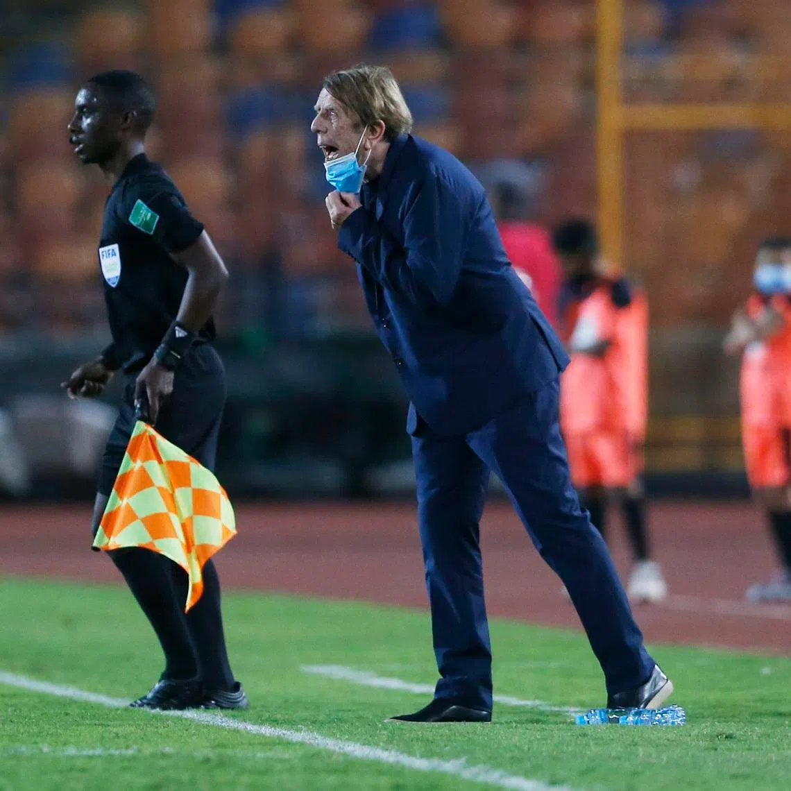 FILE PHOTO: Soccer Football - Africa Cup of Nations Qualification - Egypt v Togo - Cairo International Stadium, Cairo, Egypt - November 14, 2020 Togo coach Claude Le Roy reacts during the match. REUTERS/Amr Abdallah Dalsh/File Photo