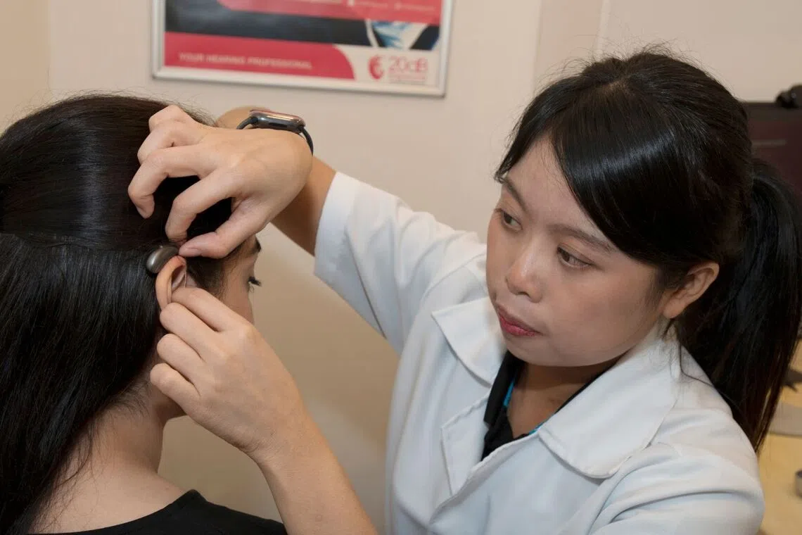 A patient is fitted with a hearing aid at 20dB Hearing.