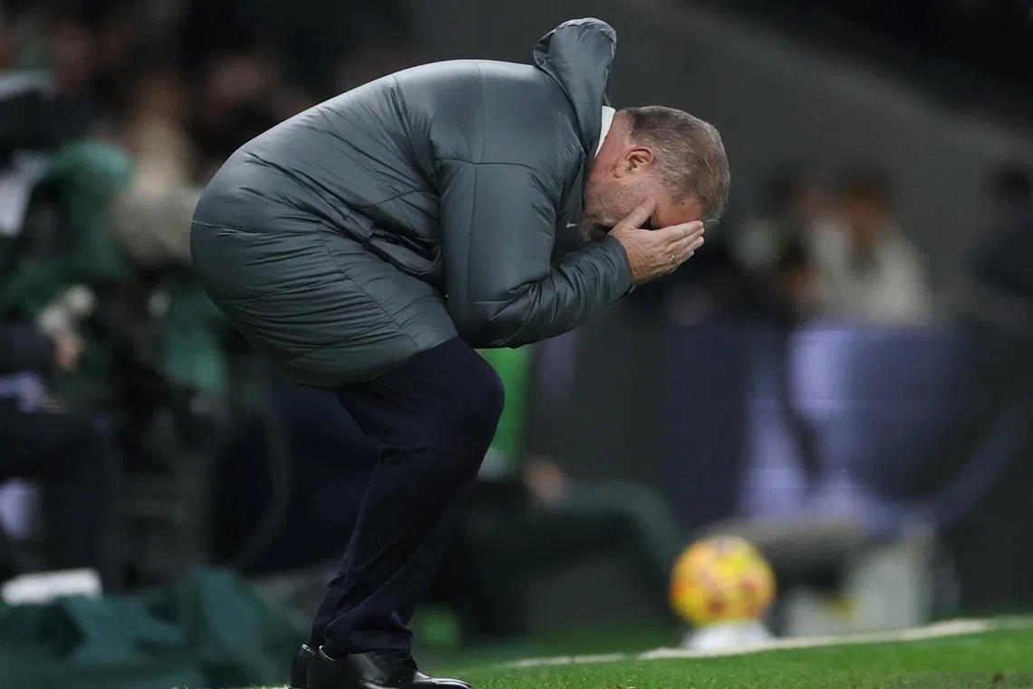 Tottenham Hotspur manager Ange Postecoglou is under immense pressure after his team won just once in their past seven games in all competitions.