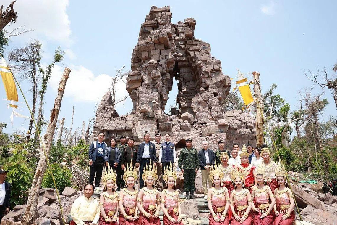 Ta Kwai temple, known as Ta Krabey in Cambodia, is one of the disputed sites registered by Thailand. It recently hosted a Buddhist ceremony on April 22.