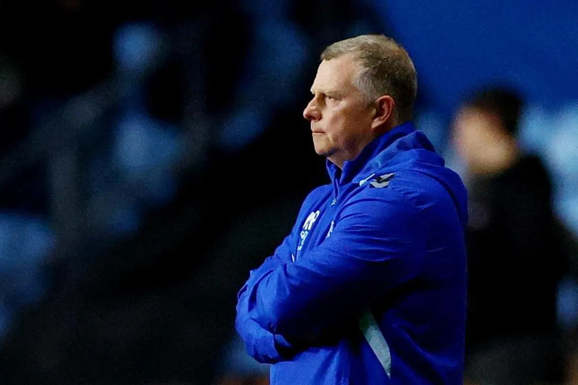 Then Coventry City manager Mark Robins in their home League Cup third-round game against Tottenham Hotspur on Sept 18, 2024.