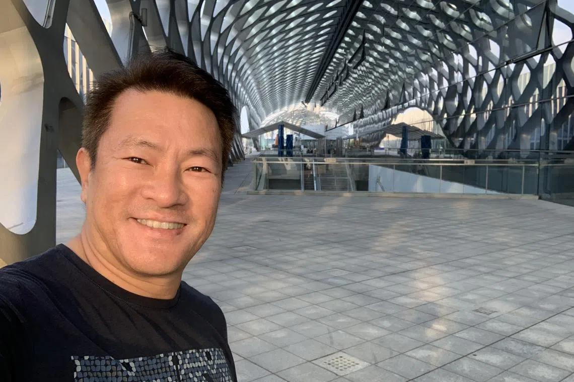 Samuel Chia, at Shenzhen Bay Sports Centre (in 2019) before going for a short golfing weekend at Mission Hills in Shenzhen, China. 