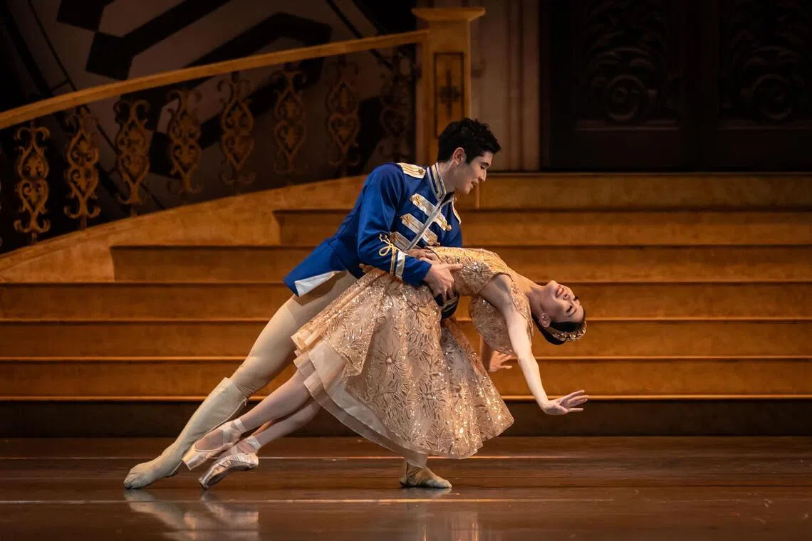 jcballet05 - Kwok Min Yi and Satoru Agetsuma reprised their roles of Cinderella and Prince from the 2023 staging of the ballet.
Credit: BERNIE NG