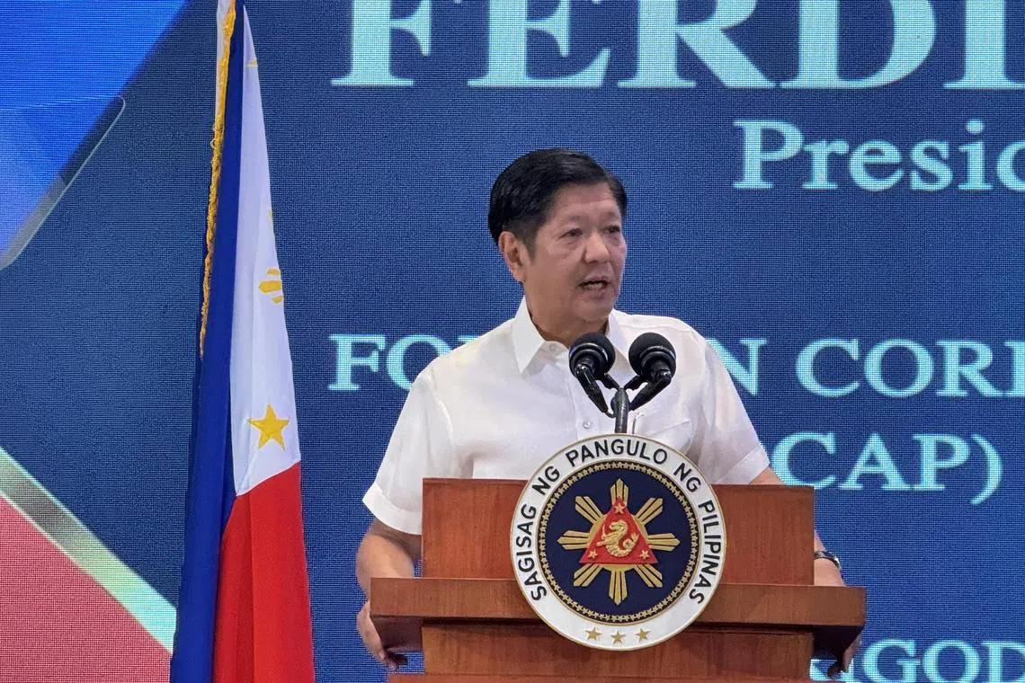 mamarcos15 - Philippine President Ferdinand Marcos Jr answers questions during the Foreign Correspondents Association of the Philippines’ forum in Manila on April 15, 2024. 


Credit: Mara Cepeda