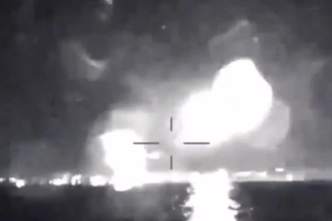 Ukraine’s GUR military intelligence service destroyed two Russian patrol boats off Moscow-annexed Crimea with naval drones.