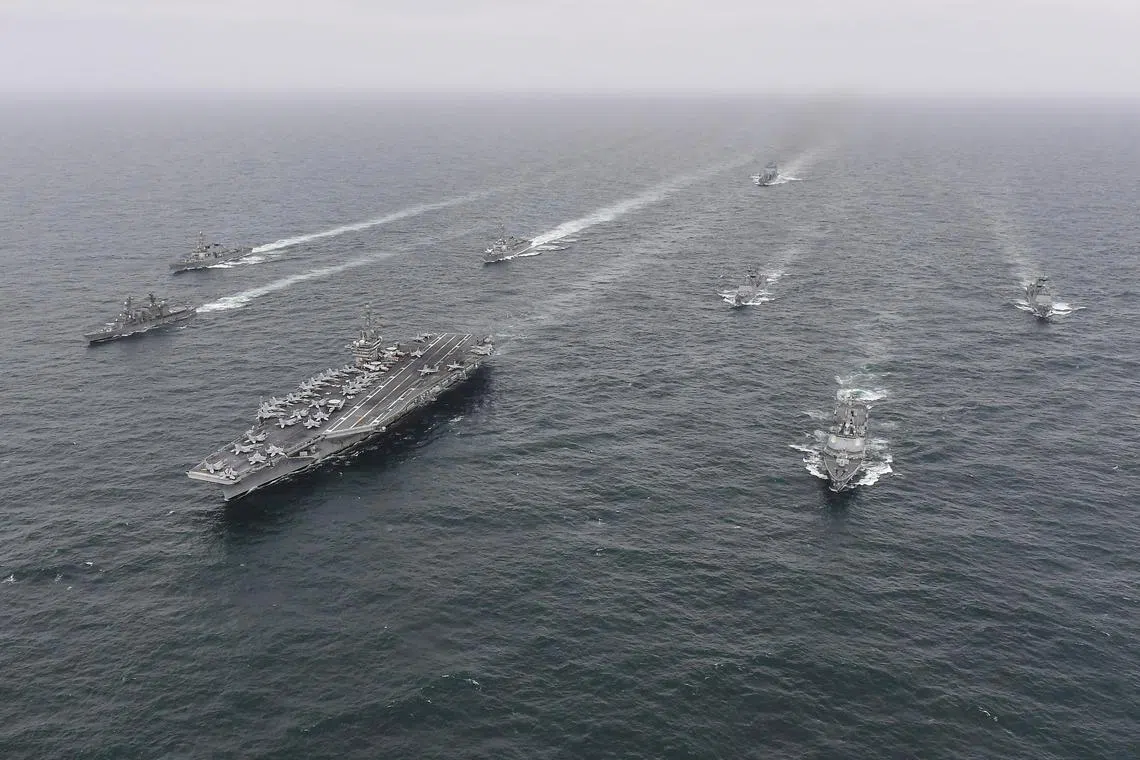 Monday’s drills will be held in international waters between South Korea and Japan.