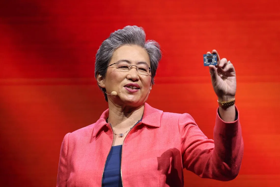 AMD CEO Lisa Su unveiled the company's latest AI processor at the Computex technology trade show in Taipei on June 3, 2024.
