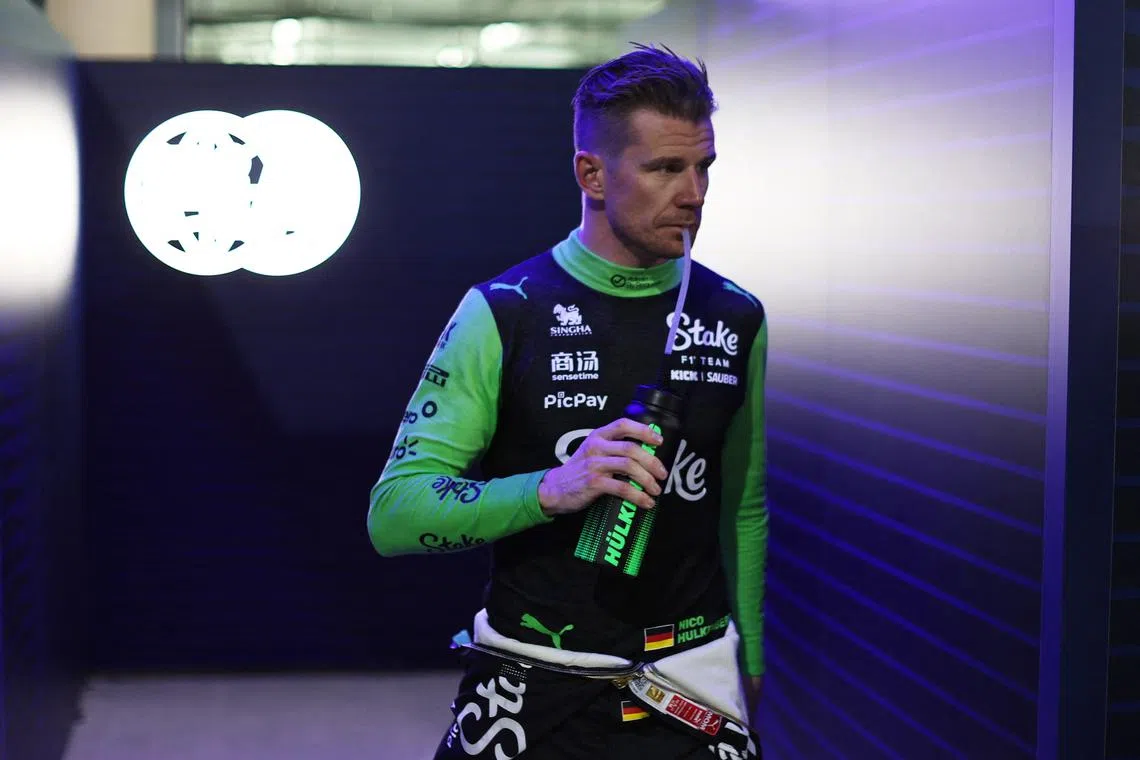 Formula One F1 - Bahrain Grand Prix - Bahrain International Circuit, Sakhir, Bahrain - April 12, 2025 Sauber's Nico Hulkenberg after qualifying REUTERS/Hamad I Mohammed/File Photo