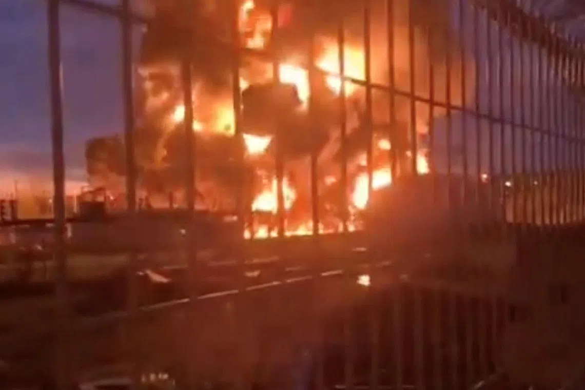 Aside from the steel factory, two oil depots owned by Rosneft were struck by drones in Russia’s region of Smolensk overnight (above).