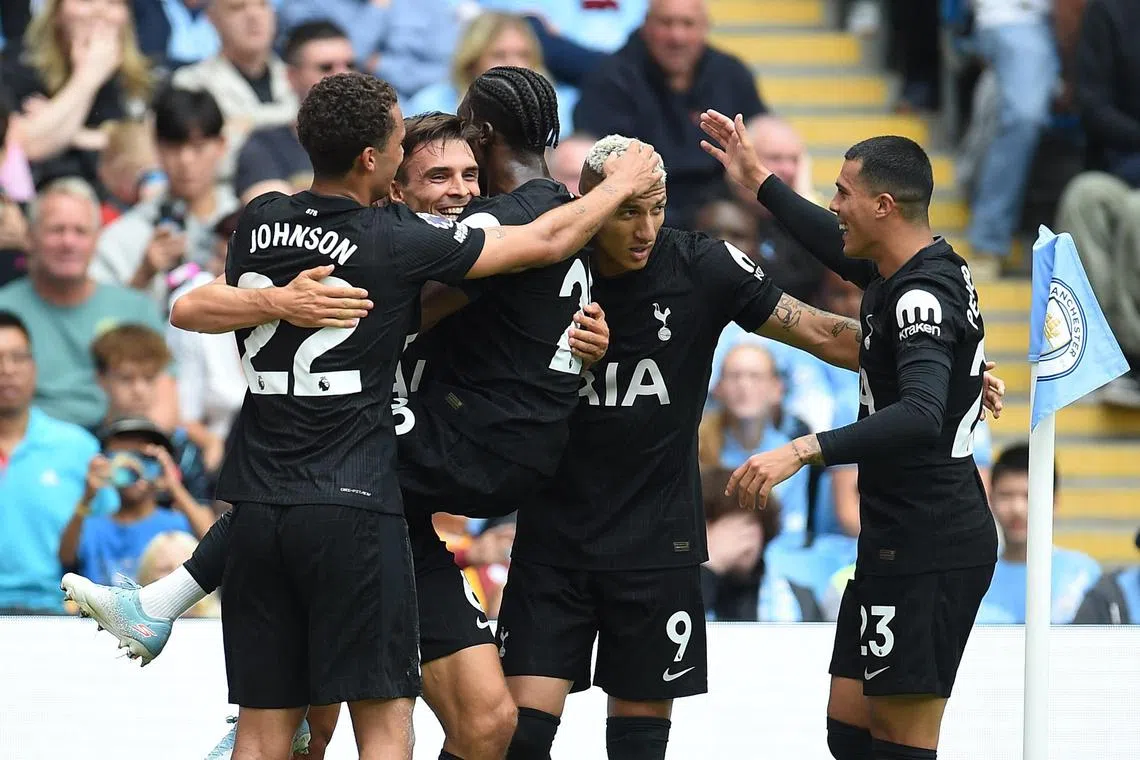 Brennan Johnson and Joao Palhinha struck for the Europa League winners just before half-time to secure the victory.