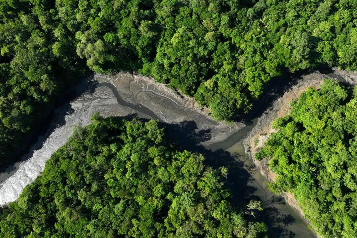 A general view shows the water conditions of the Piraiba river before a summit of Amazon rainforest nations, in Belem, Para state, Brazil August 6, 2023. REUTERS/Ueslei Marcelino
