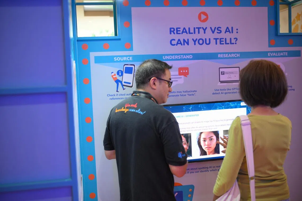 A visitor at the Digital for Life festival at Heartbeat@Bedok on Nov 4.