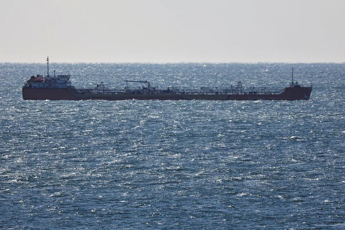 FILE PHOTO: A crude oil tanker sails in Nakhodka Bay near the port city of Nakhodka, Russia, December 4, 2022. REUTERS/Tatiana Meel/File Photo