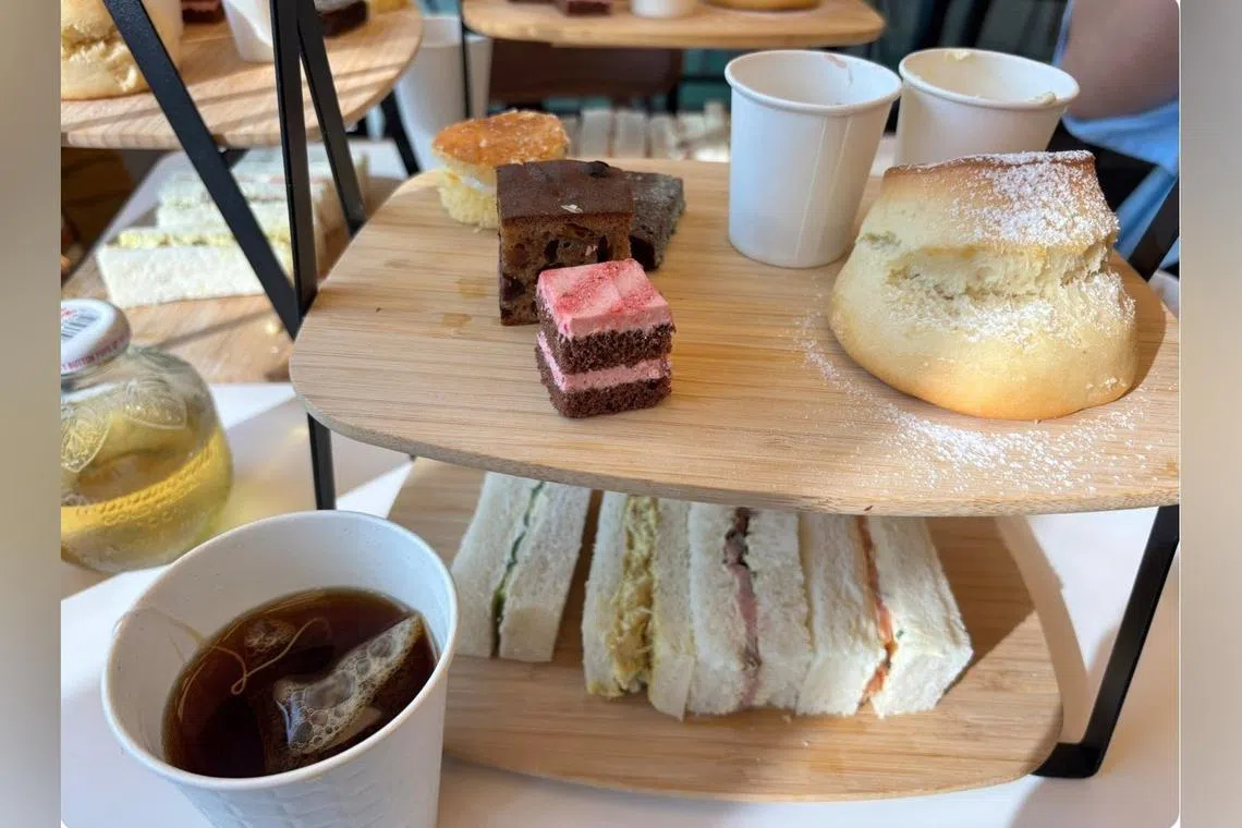 A post deploring the quality of the tea set – including “a tea bag stuck in a paper cup” – went viral on X.