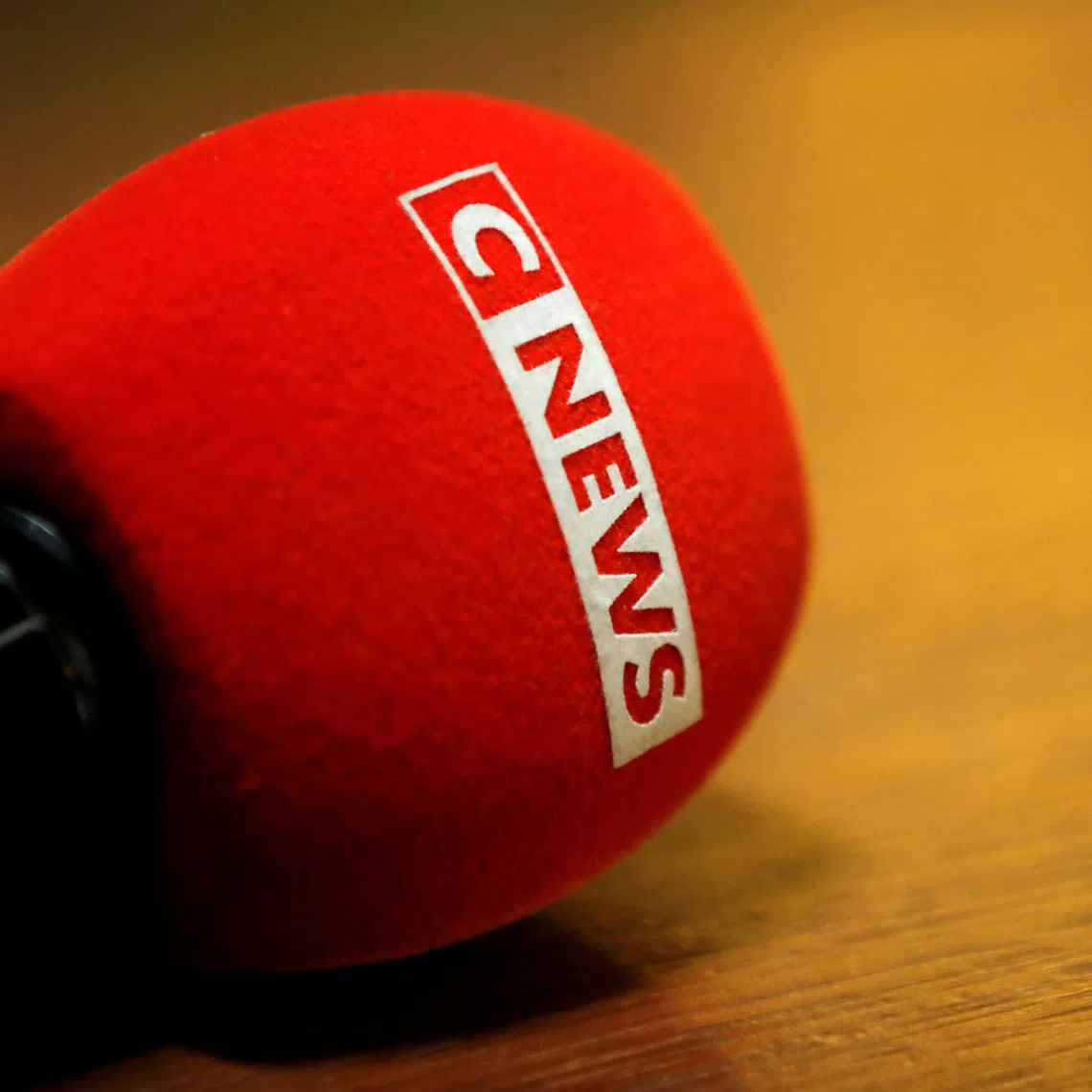 FILE PHOTO: The logo of CNEWS is seen on a microphone as journalists work at Paris courthouse, France, May 10, 2021. REUTERS/Sarah Meyssonnier/File Photo
