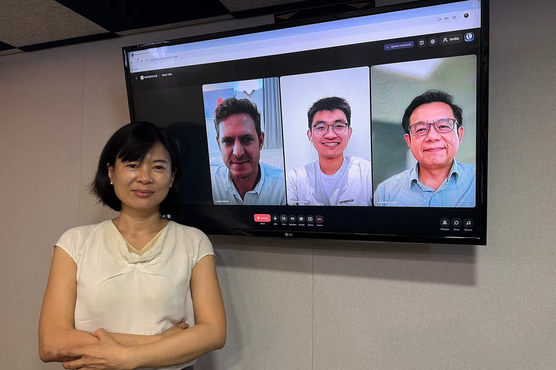 (From left) Host Krist Boo, Asia career practice partner at consultancy Mercer Lewis Garrad, second-year student of business analytics at NUS Davidson Chua and director for AI innovation at AI Singapore Laurence Liew.