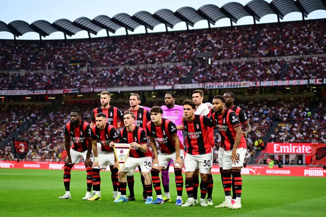 Soccer Football - Serie A - AC Milan v Cagliari - San Siro, Milan, Italy - May 24, 2026 AC Milan players pose for a team group photo before the match REUTERS/Daniele Mascolo