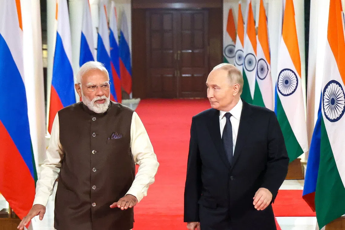 Russia's Putin to hold summit talks with India's Modi in Delhi