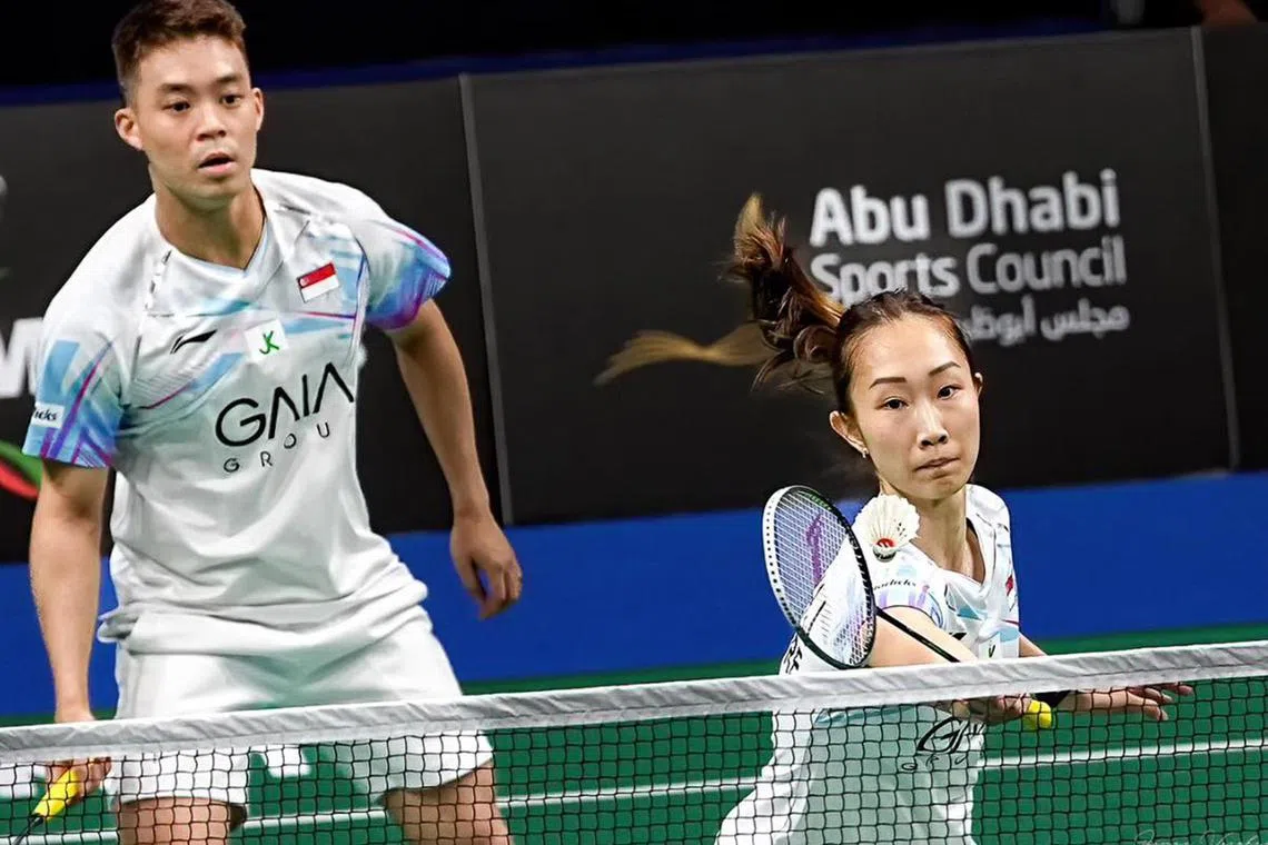 Singapore's Terry Hee and Jessica Tan during the Abu Dhabi Masters in October 2023. 
