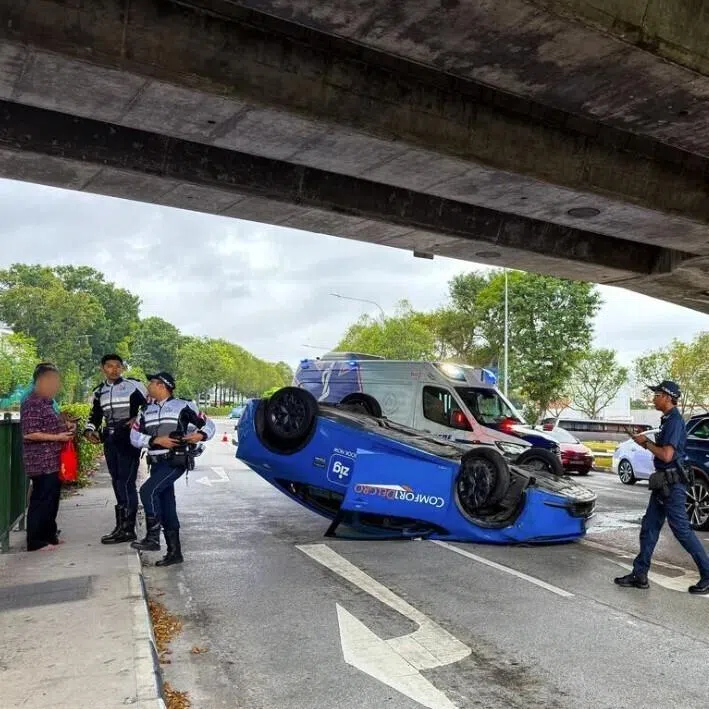 SCDF said it assessed two people for minor injuries and they declined to be taken to hospital. 