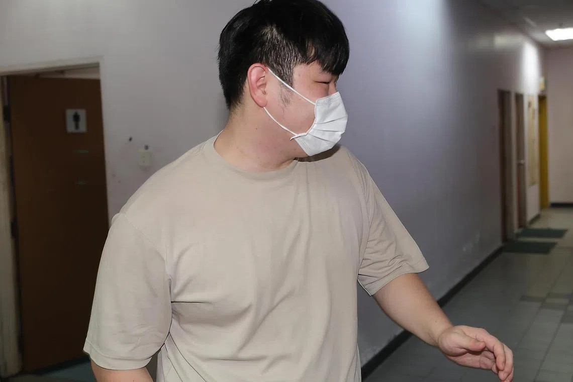 Law Wen Xiang was one of two men who were charged with allegedly offering a bribe to a police officer in October.