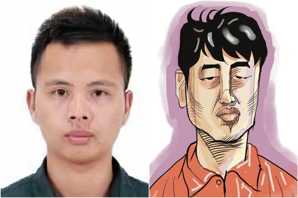 Su Wenqiang (left) and Wang Baosen, both 32, will be barred from re-entering Singapore.
