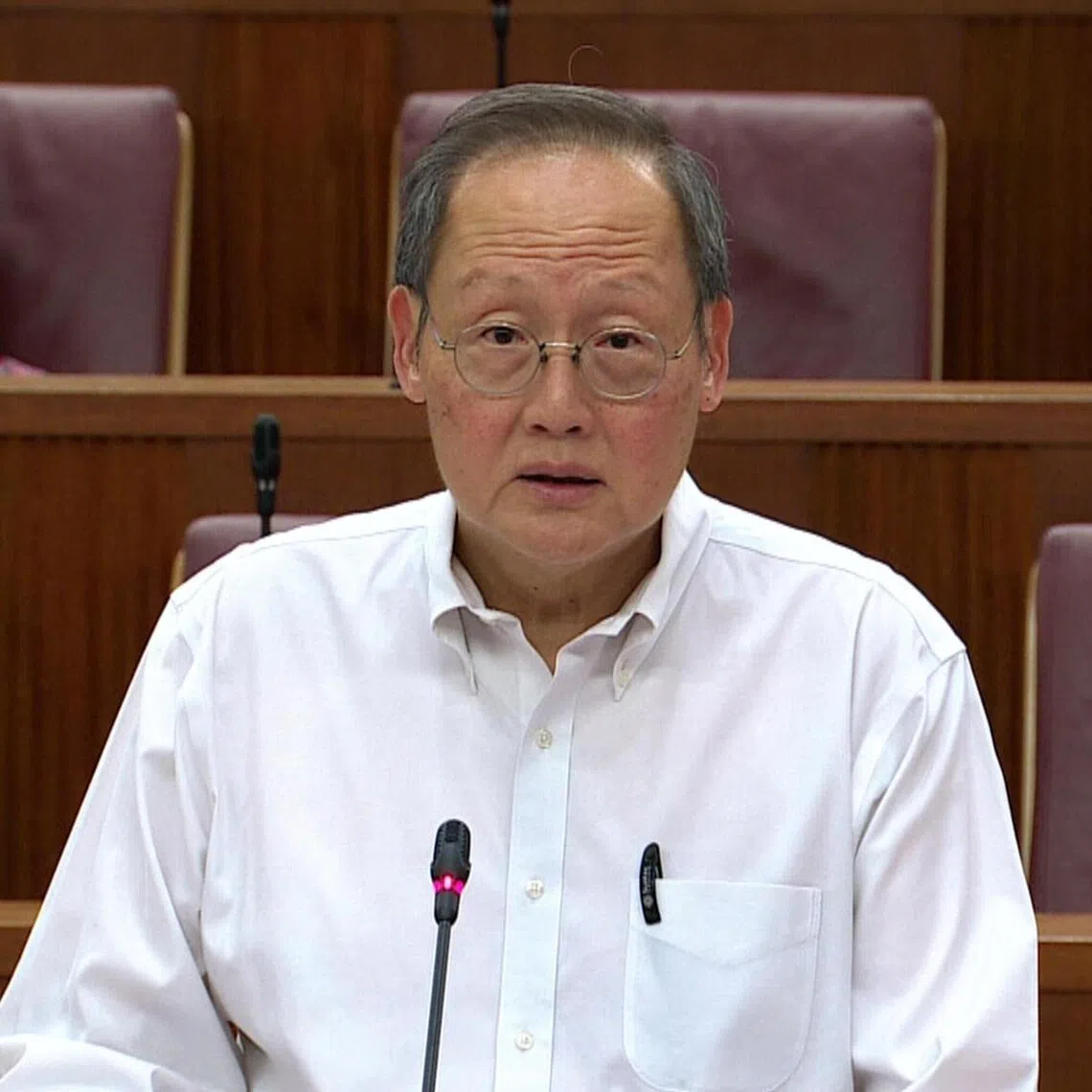 Tan See Leng speaking in Parliament on May 6, 2026.