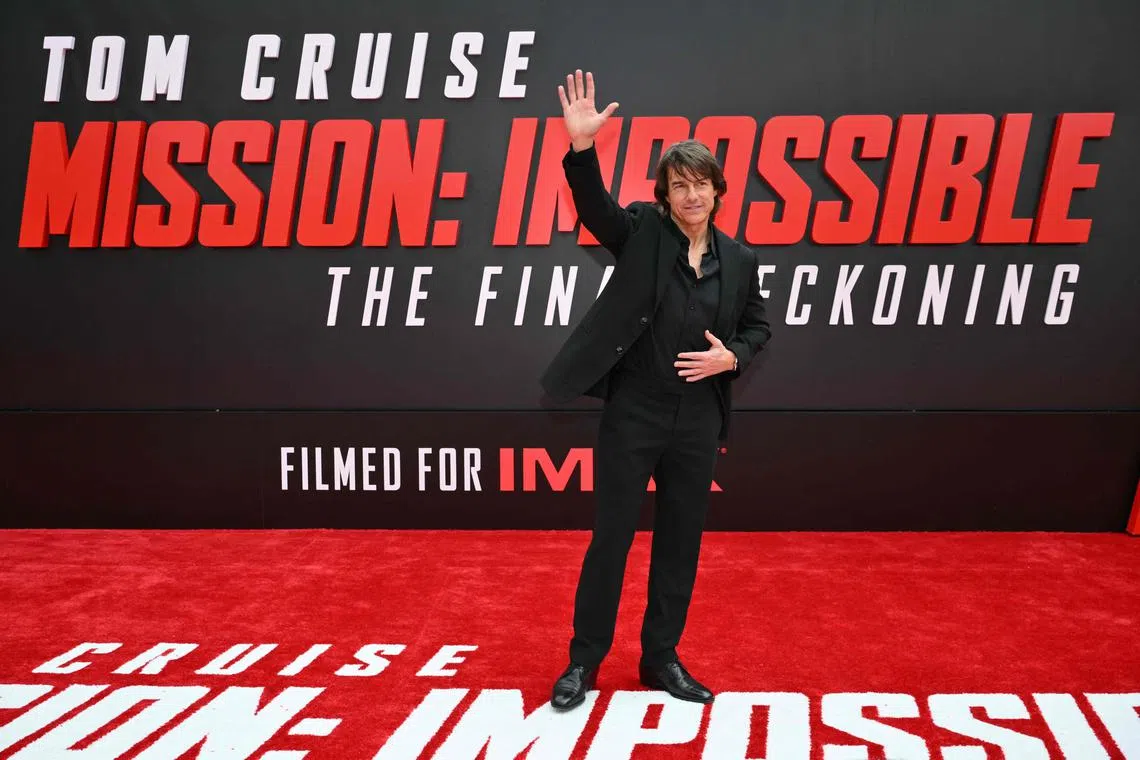 US actor Tom Cruise arrives for the US premiere of “Mission: Impossible - The Final Reckoning” at the Lincoln Center Fountain Plaza in New York on May 18, 2025. (Photo by ANGELA WEISS / AFP)