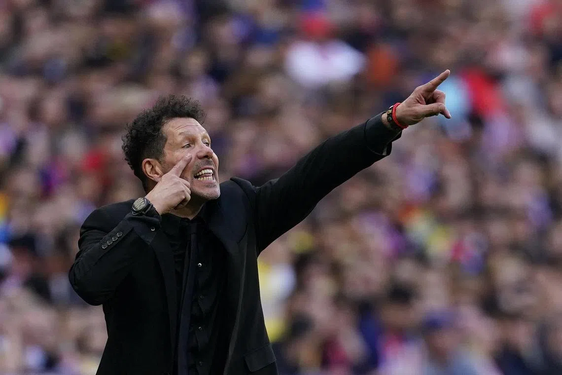Diego Simeone's (above) Atletico Madrid will face Inter Milan in an intriguing Champions League last-16 clash on Feb 20.