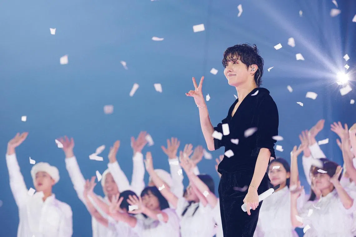 South Korean boy band BTS member J-Hope attends the Mnet Asian Music Awards 2022 in Osaka, Japan on November 30, 2022.