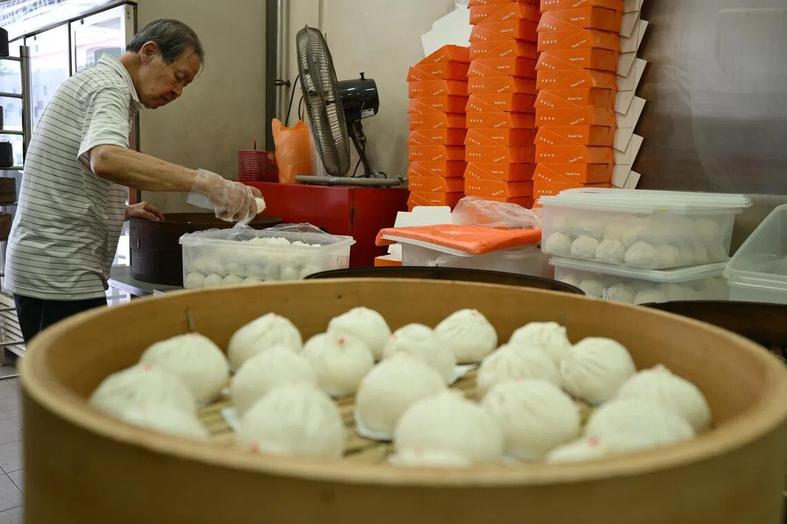 Mr Yap Peng Wah, founder of Tanjong Rhu Pau, at work at the family’s Balestier Road shop. 