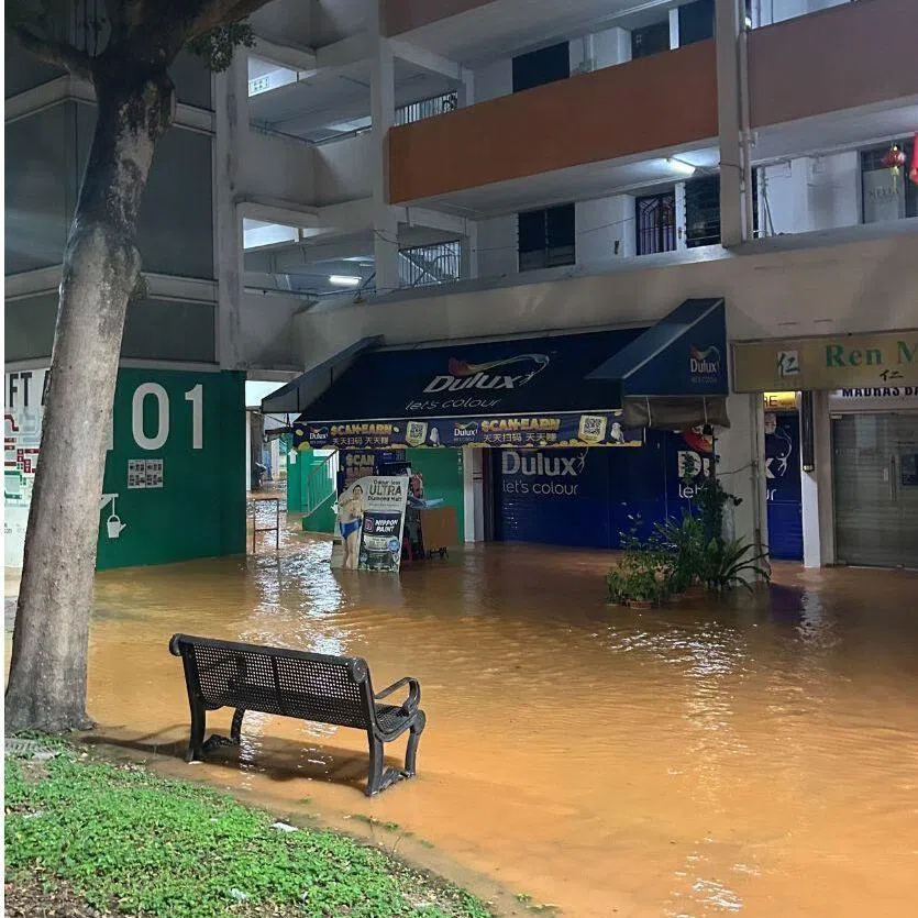 At around 12.50am on May 10, water could be seen gushing from the ground near Block 101 Yishun Avenue 5.