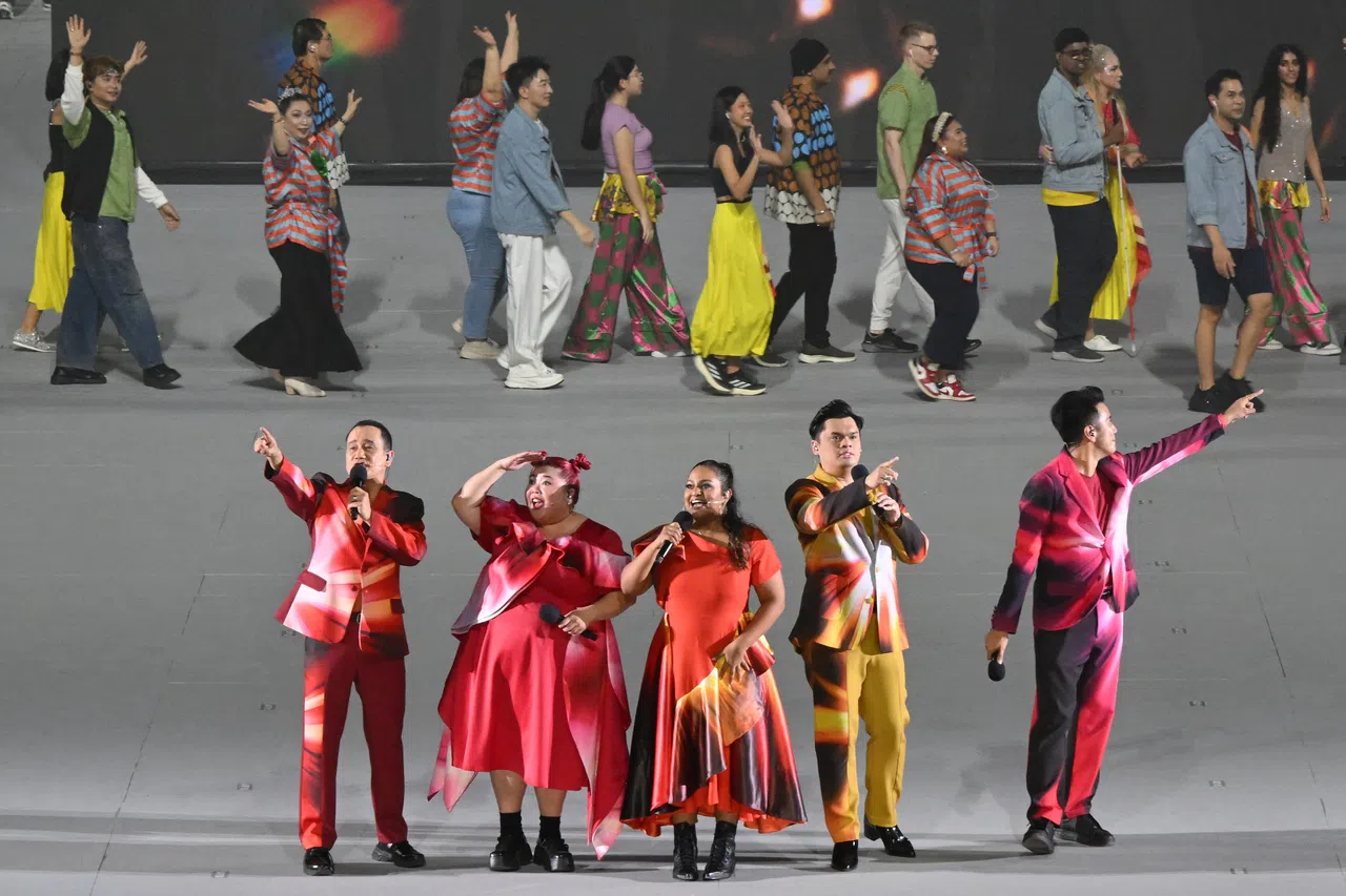 ST20260809-202658800474-Lim Yaohui-pixndp2026/ National Day Parade 2026 at the National Stadium on Aug 9, 2026. (ST PHOTO: LIM YAOHUI)