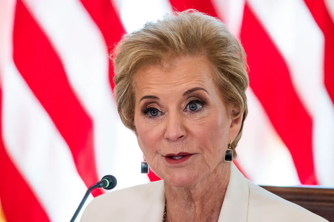 US Education Secretary Linda McMahon said the department had scrutinised its federal grants to ensure taxpayers aren't funding racially discriminatory programmes.
