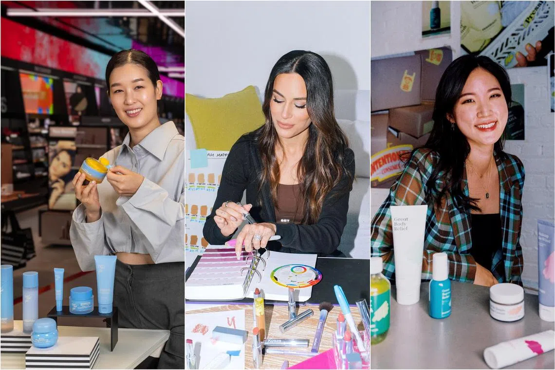 (From left) Then I Met You founder Charlotte Cho, Kosas founder Sheena Zadeh and KraveBeauty founder Liah Yoo.