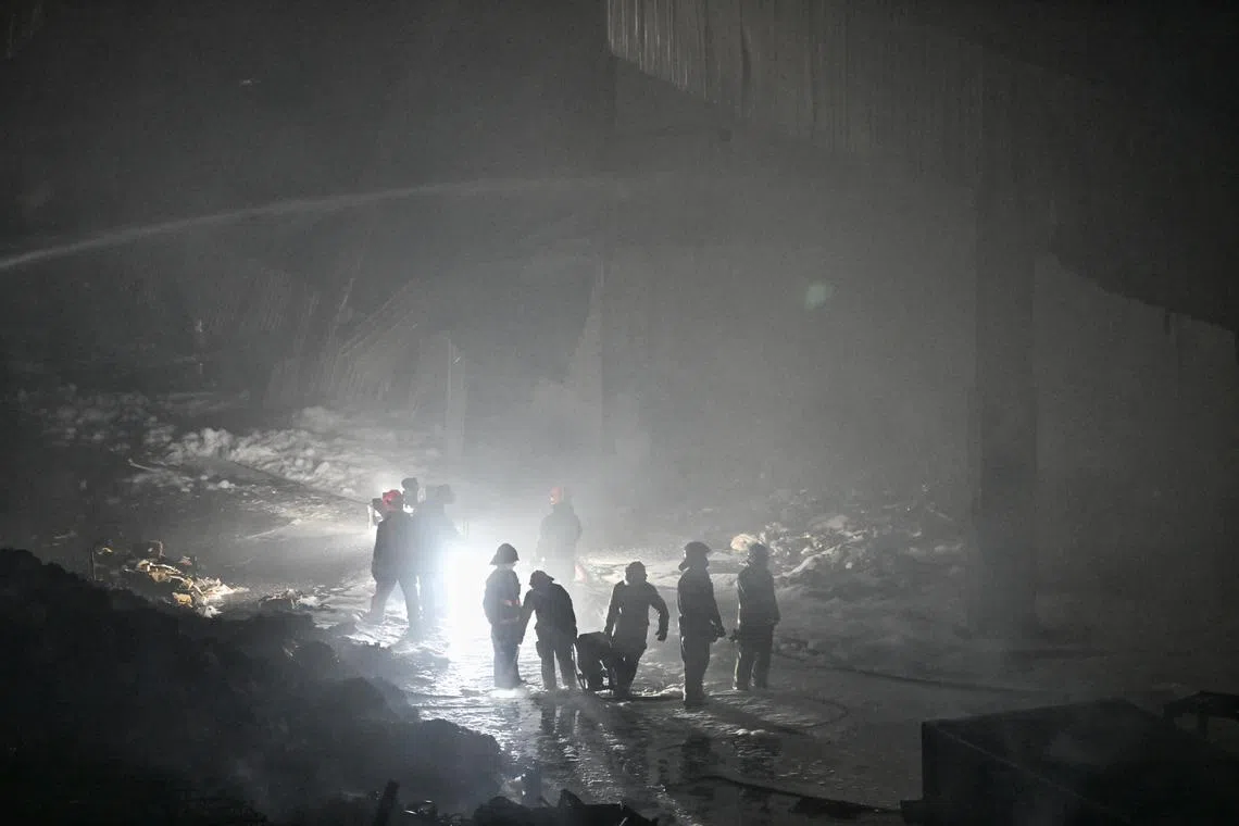 One person was taken to hospital for burn injuries and smoke inhalation after a fire broke out at a recycling centre in Kranji, on Feb 19, 2025.
Firefighters had largely extinguished the blaze after a nearly nine-hour battle that began at about 10.30am.