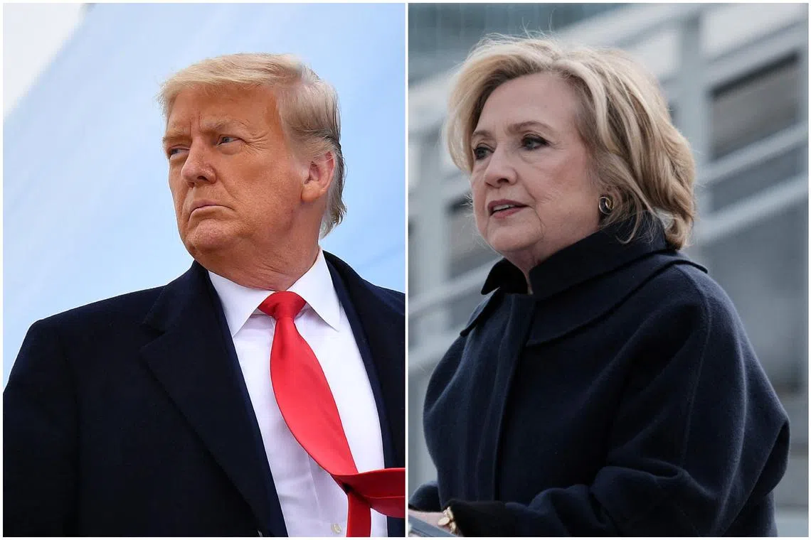 Former US president Donald Trump and his lead lawyer are jointly liable for US$937,989 to Ms Hillary Clinton and other defendants.