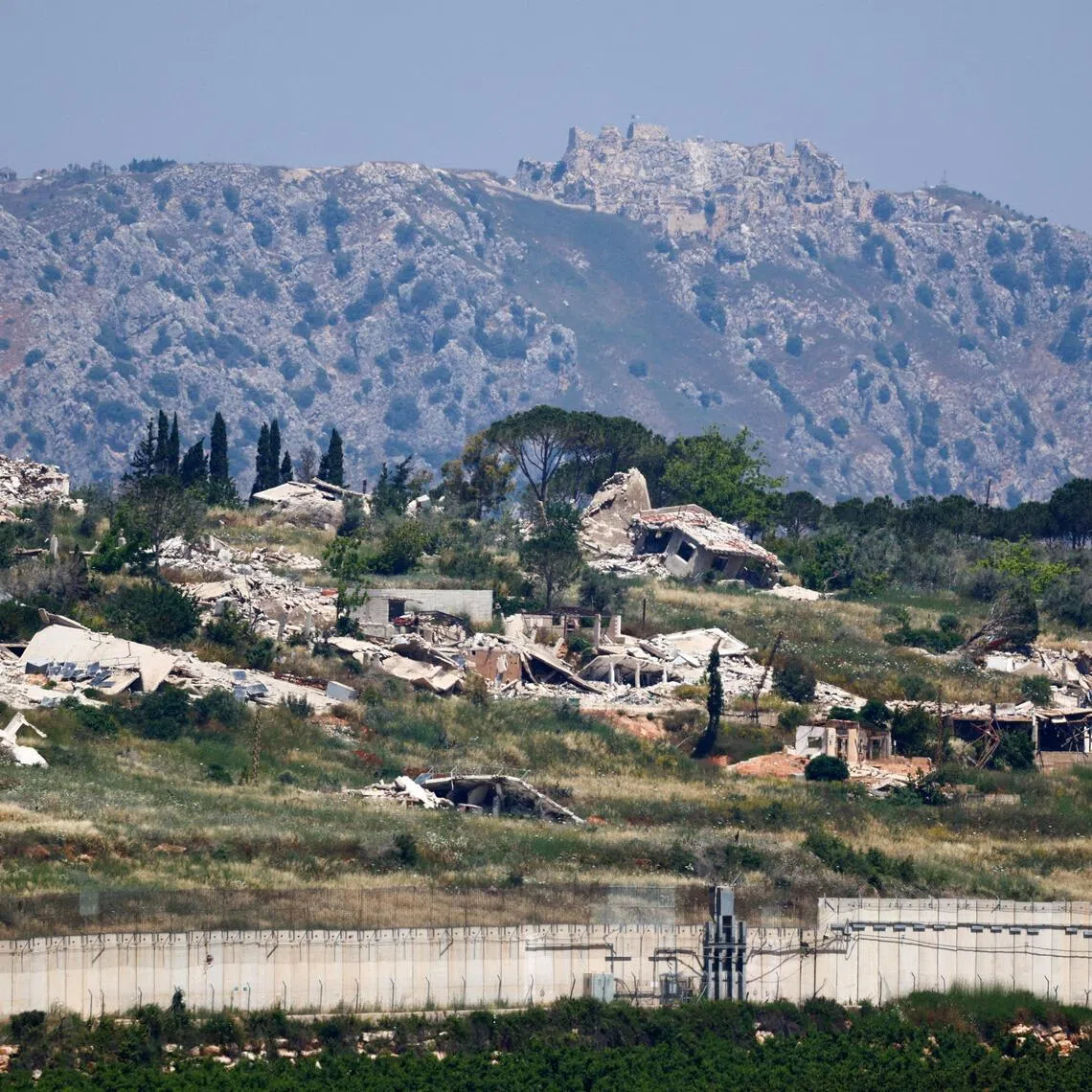 Beaufort Castle in southern Lebanon, as seen from Metula in northern Israel, on June 1.