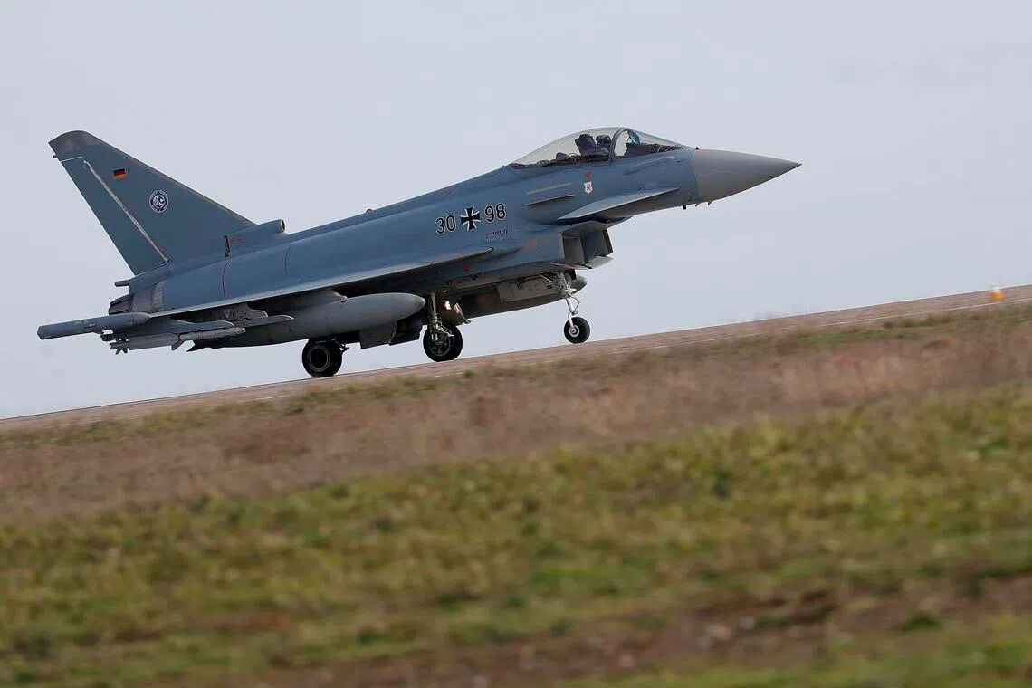 Germany has deployed five Eurofighter jets to help secure Poland's airspace.