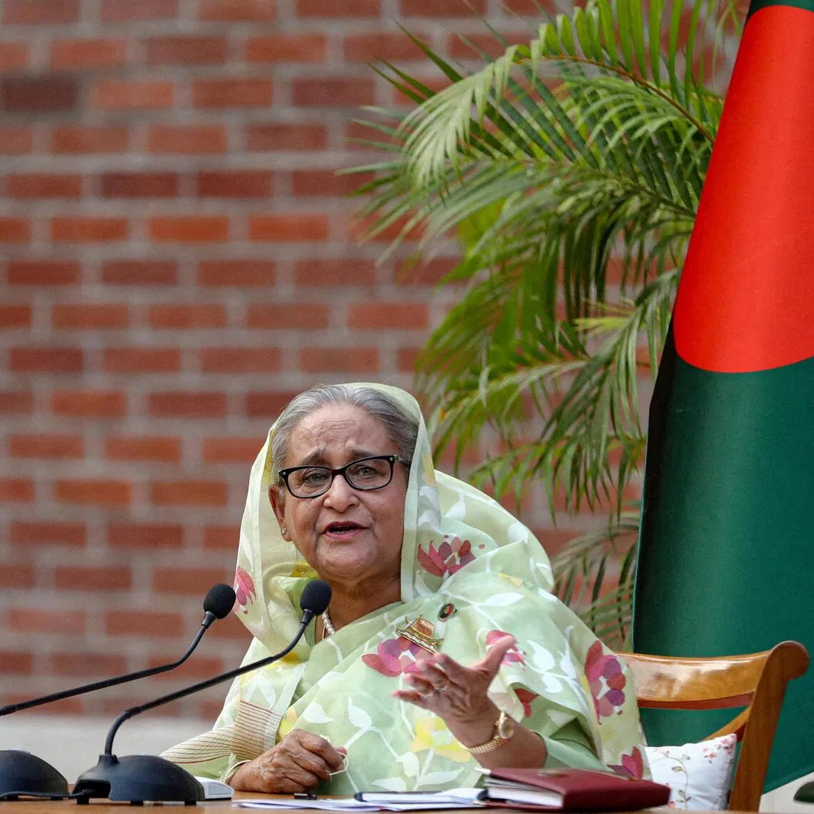 Bangladesh’s former PM Sheikh Hasina said on Aug 5 that the ban on her Awami League party should be lifted and reiterated that she would return to her country.