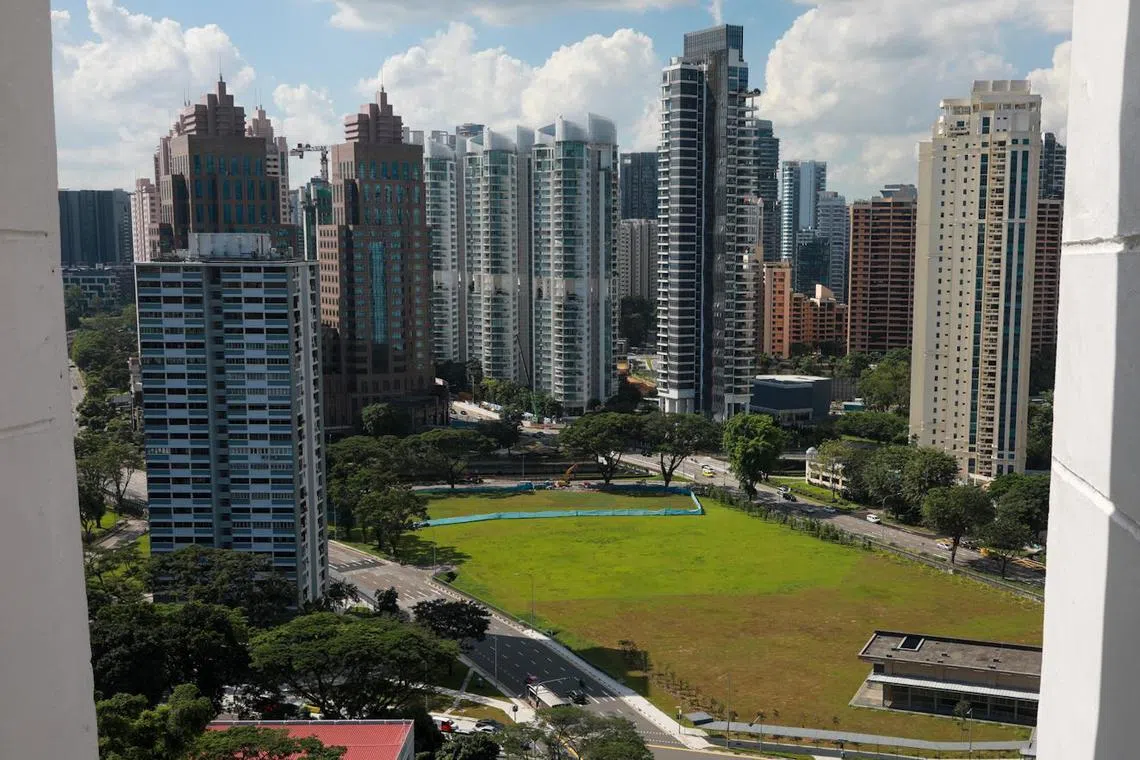 ST20230512_202303661124/kgzion/Ryan Chiong

Aerial view of a new housing plot bounded by Zion Road, Havelock Road and Kim Seng Road, seen on May 12, 2023. The plot is located outside Havelock MRT Station Exit 4.