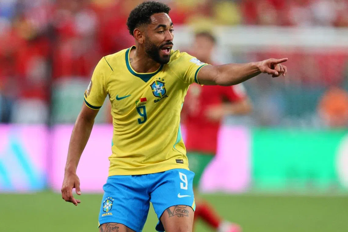 Soccer Football - FIFA World Cup 2026 - Group C - Brazil v Morocco - New York/New Jersey Stadium, East Rutherford, New Jersey, U.S. - June 13, 2026 Brazil's Matheus Cunha reacts IMAGN IMAGES via Reuters/Caean Couto