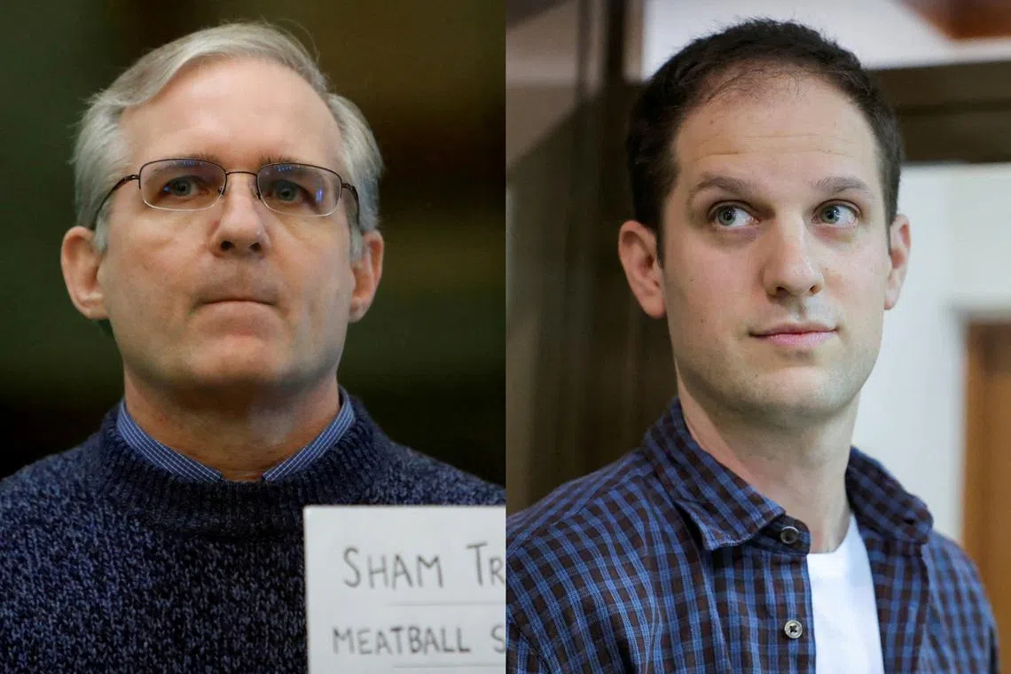 Former US Marine Paul Whelan (left) and Wall Street Journal correspondent Evan Gershkovich are being held in Russia.