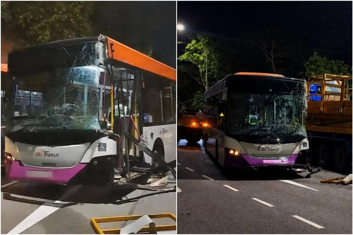 Bus passenger taken to hospital after accident in Lornie Road