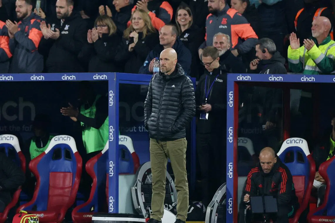 FILE PHOTO: Soccer Football - Premier League - Crystal Palace v Manchester United - Selhurst Park, London, Britain - May 6, 2024 Manchester United manager Erik ten Hag REUTERS/Isabel Infantes