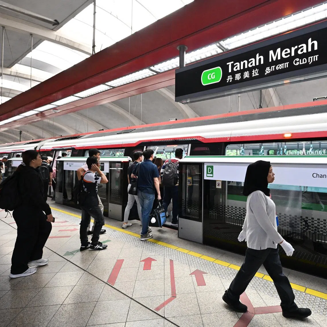 Commuters can take a shuttle bus between Tanah Merah and Expo, which will operate at intervals of about five to eight minutes during the affected period.