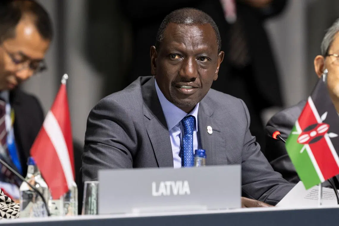 President William Kipchirchir Ruto of Kenya speaks during a plenary session of the Summit on peace in Ukraine, in Stansstad near Lucerne, Switzerland, June 16, 2024. URS FLUEELER/Pool via REUTERS/File Photo